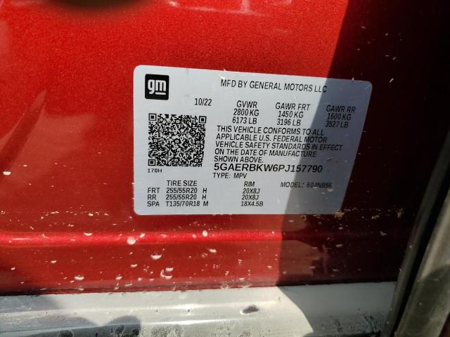 5GAERBKW6PJ157790 - 2023 BUICK ENCLAVE ESSENCE წითელი ფოტო 13