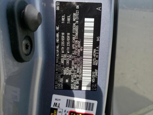 5TDGZRBH5NS245733 - 2022 TOYOTA HIGHLANDER XLE BLUE photo 13