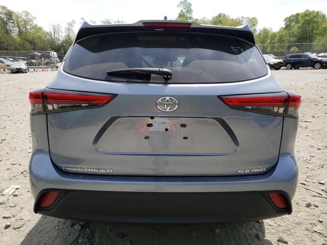 5TDGZRBH5NS245733 - 2022 TOYOTA HIGHLANDER XLE BLUE photo 6
