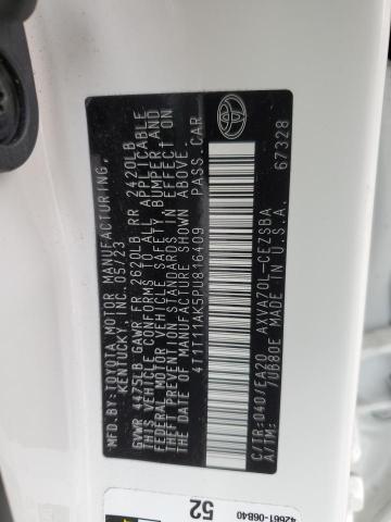 4T1T11AK5PU816409 - 2023 TOYOTA CAMRY SE NIGHT SHADE WHITE photo 12