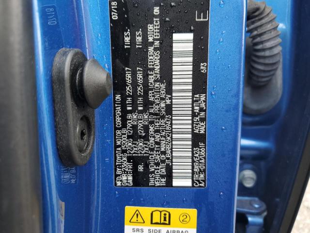 JTJBARBZ6K2189473 - 2019 LEXUS NX 300 BASE ლურჯი ფოტო 13