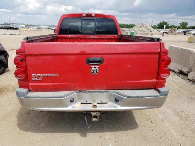 1D7HE42K97S104341 - 2007 DODGE DAKOTA SLT RED photo 6