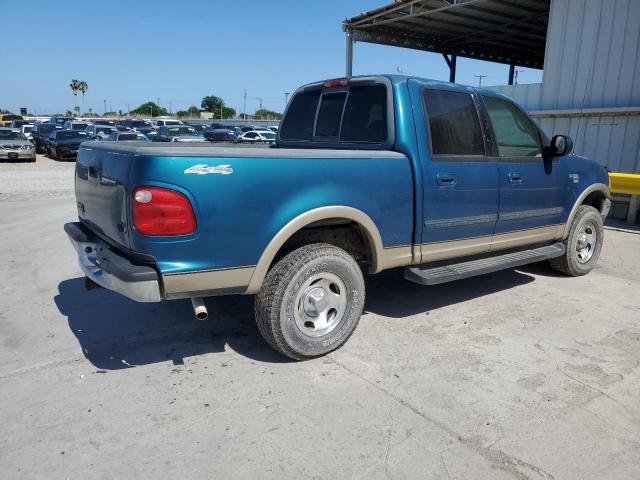 1FTRW08L61KD81430 - 2001 FORD F150 SUPERCREW BLUE photo 3