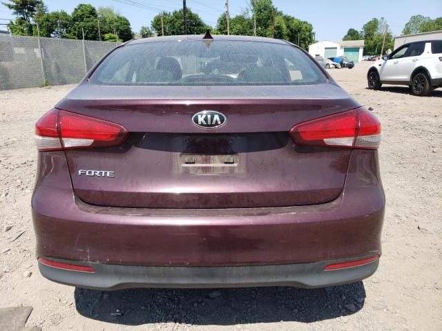 3KPFK4A76HE153654 - 2017 KIA FORTE LX MAROON photo 6