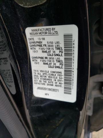 JN8AR05Y1XW328371 - 1999 NISSAN PATHFINDER LE 黑色 照片 12