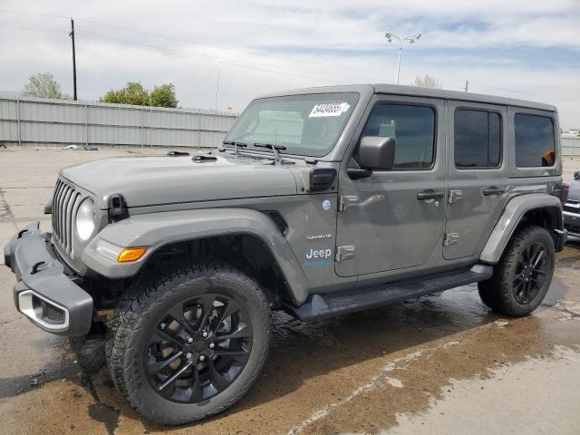 1C4JJXP6XMW809741 - 2021 JEEP WRANGLER U SAHARA 4XE GRAY photo 1