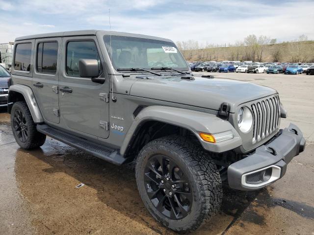 1C4JJXP6XMW809741 - 2021 JEEP WRANGLER U SAHARA 4XE GRAY photo 4