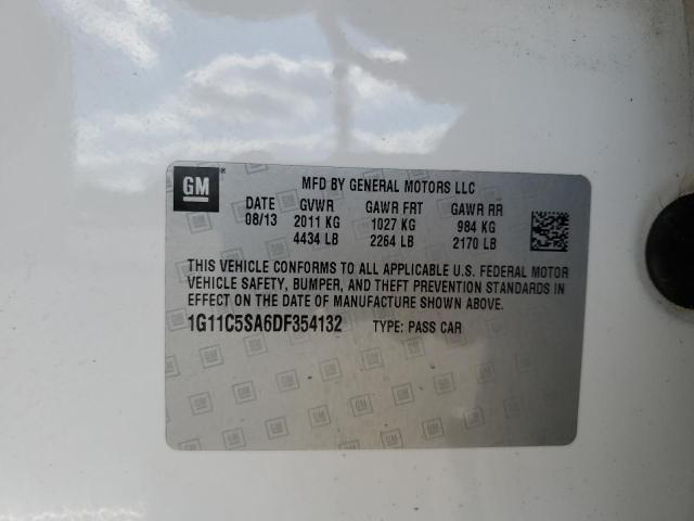 1G11C5SA6DF354132 - 2013 CHEVROLET MALIBU 1LT 白色 照片 12