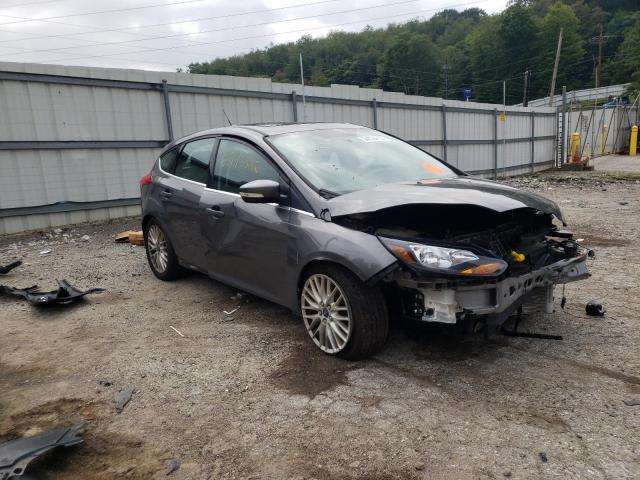 1FADP3N28EL462973 - 2014 FORD FOCUS TITANIUM GRAY photo 1