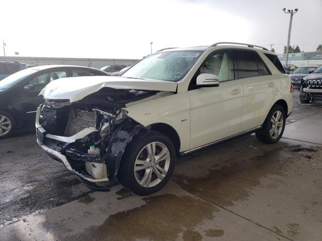 4JGDA5HB9CA004785 - 2012 MERCEDES-BENZ ML 350 4MATIC WHITE photo 1