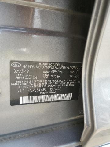 5NPE34AF7KH809427 - 2019 HYUNDAI SONATA LIMITED SILVER photo 12