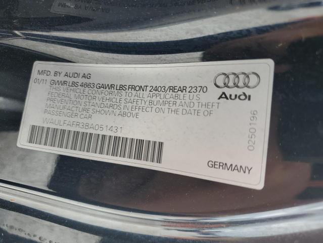 WAULFAFR3BA051431 - 2011 AUDI A5 PREMIUM PLUS BLUE photo 13