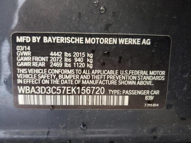 WBA3D3C57EK156720 - 2014 BMW 328 D GRAY photo 12