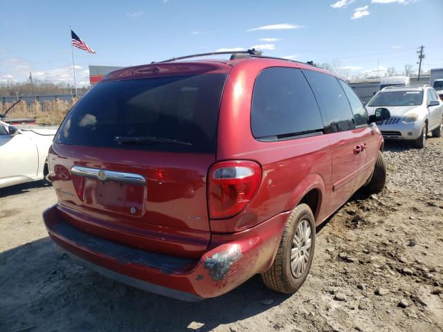 2A4GP44R06R637540 - 2006 CHRYSLER TOWN & COU LX RED photo 4