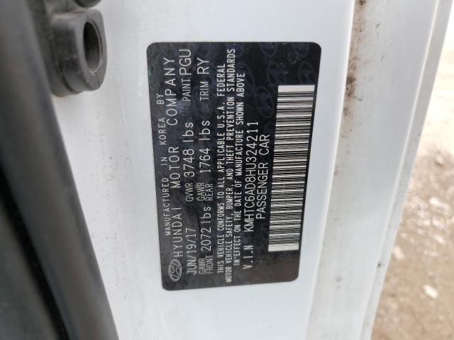 KMHTC6AD8HU324211 - 2017 HYUNDAI VELOSTER WHITE photo 13