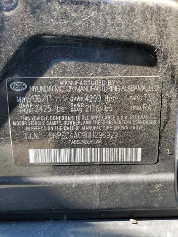 5NPEC4AC9BH296929 - 2011 HYUNDAI SONATA SE CHARCOAL photo 12