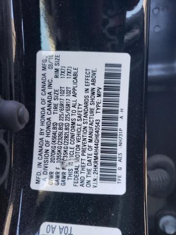 2HKRM4H44GH640543 - 2016 HONDA CR-V SE BLACK photo 13