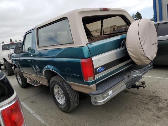 1FMEU15H0TLA16406 - 1996 FORD BRONCO U100 TEAL photo 2