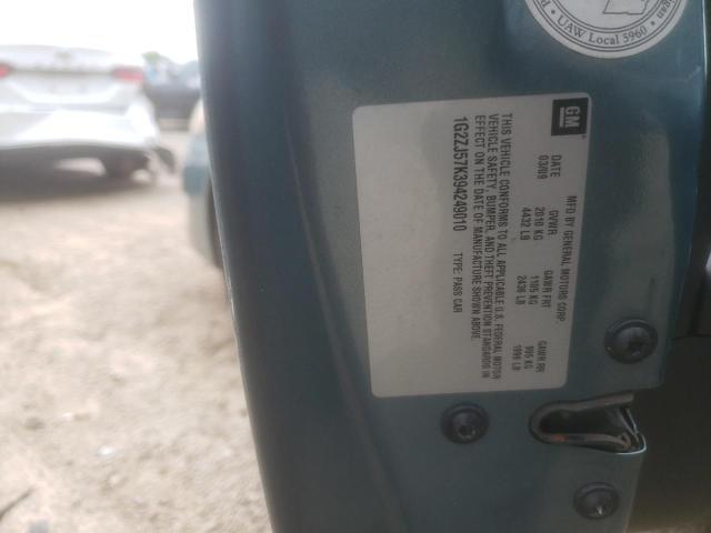 1G2ZJ57K394249010 - 2009 PONTIAC G6 TEAL photo 12