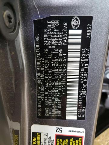 4T1G11AK6PU725571 - 2023 TOYOTA CAMRY SE NIGHT SHADE CHARCOAL photo 12