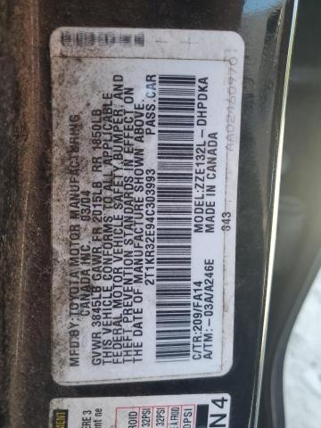 2T1KR32E94C303993 - 2004 TOYOTA COROLLA MA XR BLACK photo 13