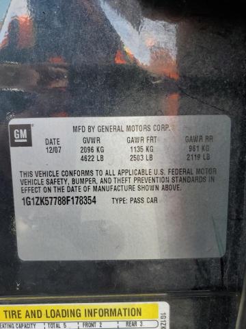 1G1ZK57788F178354 - 2008 CHEVROLET MALIBU LTZ 黑色 照片 12