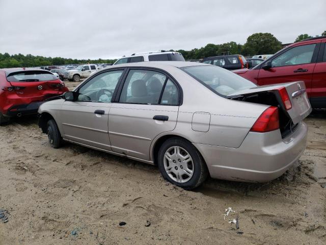 2HGES16561H526933 - 2001 HONDA CIVIC LX GOLD photo 2