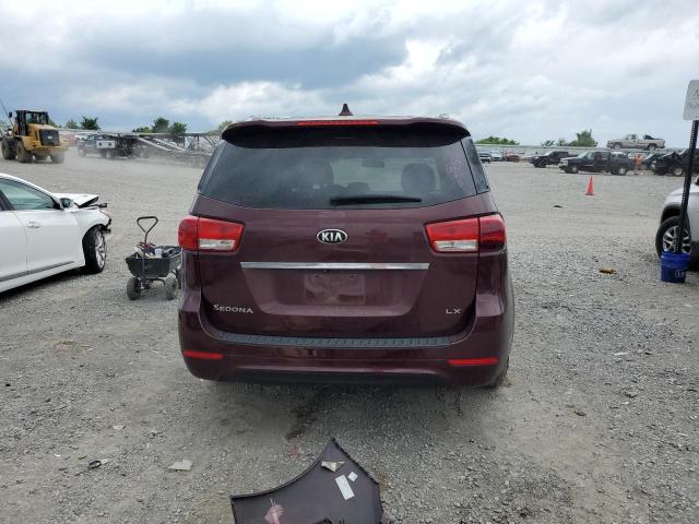 KNDMB5C18G6159790 - 2016 KIA SEDONA LX MAROON photo 6