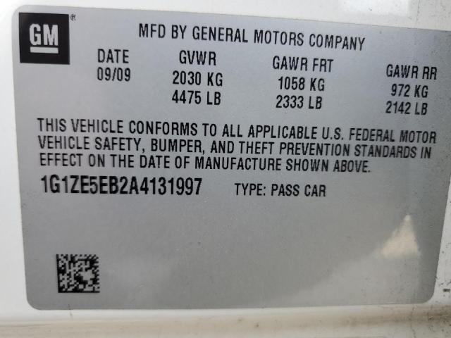 1G1ZE5EB2A4131997 - 2010 CHEVROLET MALIBU LTZ WHITE photo 12