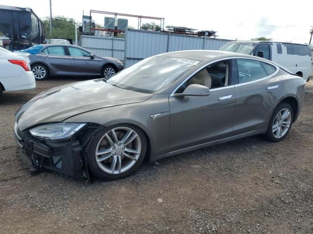 5YJSA1E29FF115034 - 2015 TESLA MODEL S BROWN photo 1