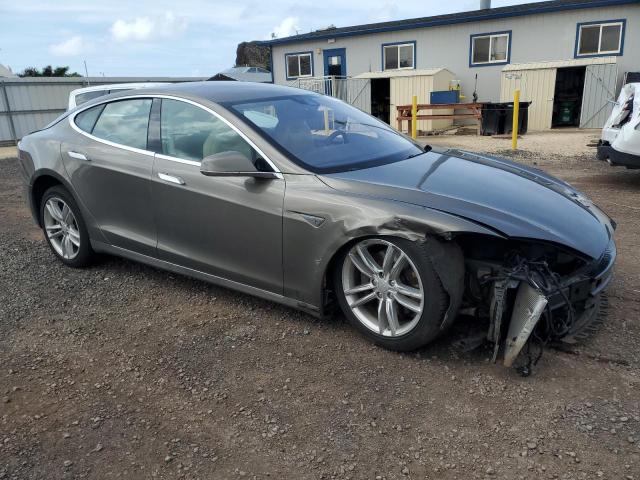 5YJSA1E29FF115034 - 2015 TESLA MODEL S BROWN photo 4