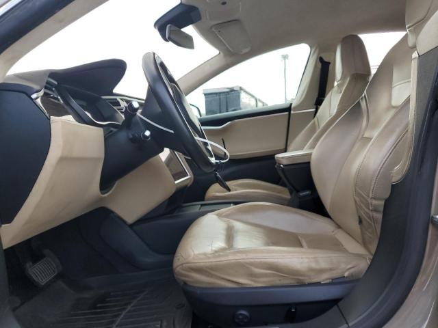 5YJSA1E29FF115034 - 2015 TESLA MODEL S BROWN photo 7