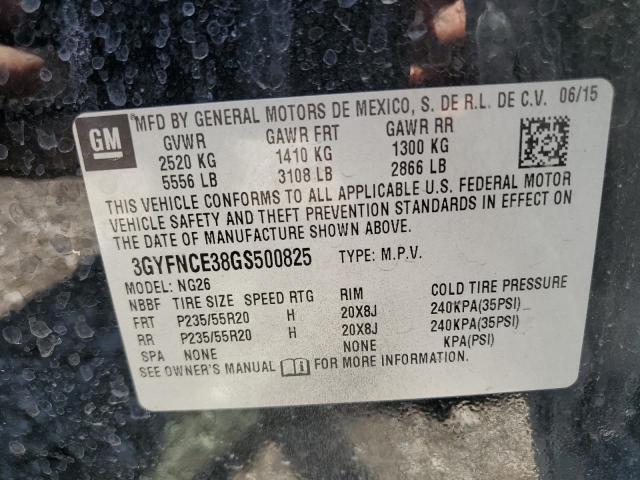 3GYFNCE38GS500825 - 2016 CADILLAC SRX PERFORMANCE COLLECTION Қара фото 13