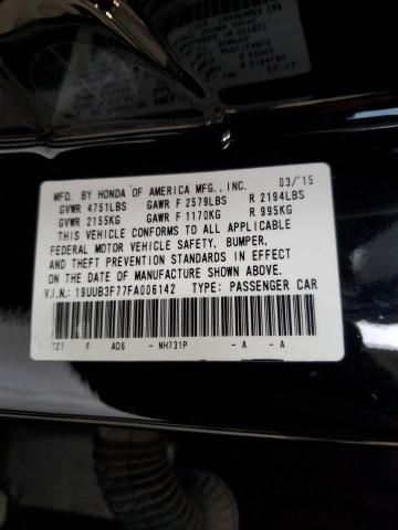 19UUB3F77FA006142 - 2015 ACURA TLX ADVANCE BLACK photo 12