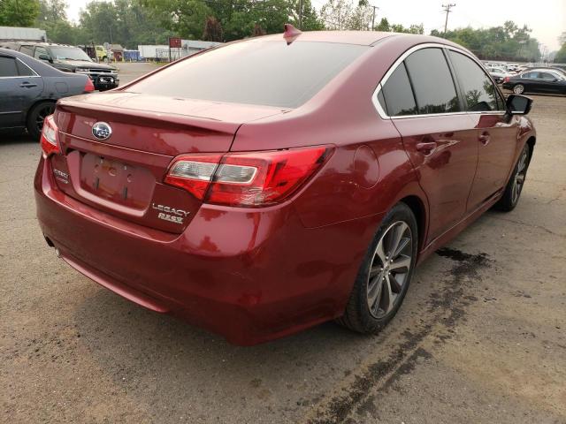 4S3BNAJ63G3002756 - 2016 SUBARU LEGACY 2.5I LIMITED RED photo 3