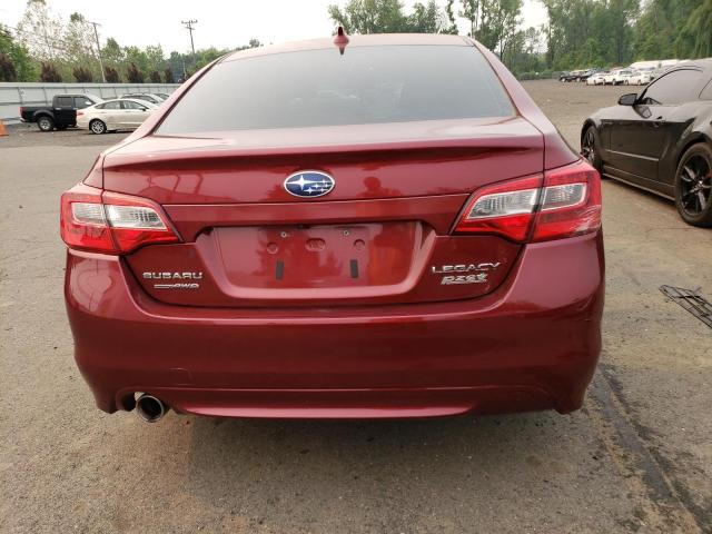 4S3BNAJ63G3002756 - 2016 SUBARU LEGACY 2.5I LIMITED RED photo 6