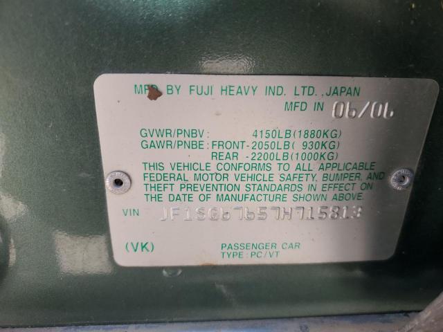 JF1SG67657H715813 - 2007 SUBARU FORESTER 2.5X LL BEAN GREEN photo 13