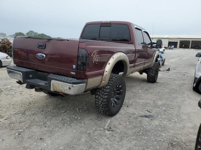 1FT7W2B60BEB34782 - 2011 FORD F250 SUPER DUTY MAROON photo 3