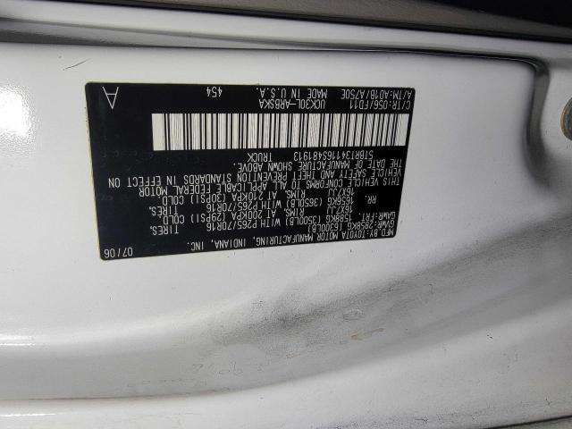 5TBRT34116S481913 - 2006 TOYOTA TUNDRA ACCESS CAB SR5 WHITE photo 10