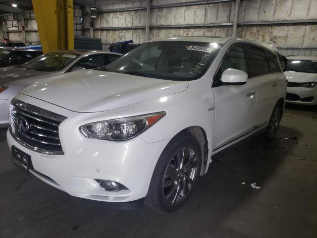 5N1CL0MMXEC513498 - 2014 INFINITI QX60 HYBRID WHITE photo 1