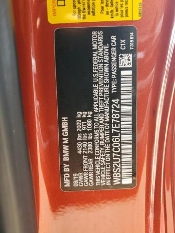 WBS2U7C06L7E78724 - 2020 BMW M2 COMPETITION ORANGE photo 12