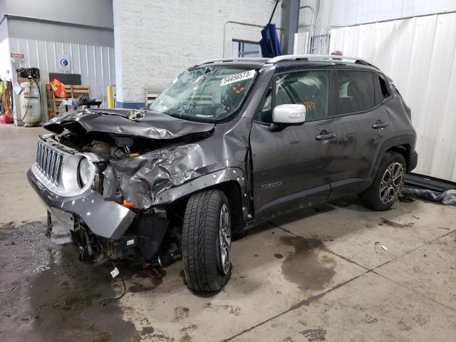 ZACCJBDB6HPE44345 - 2017 JEEP RENEGADE LIMITED GRAY photo 1