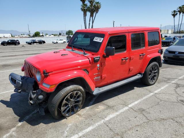1C4JJXP64MW766076 - 2021 JEEP WRANGLER U SAHARA 4XE RED photo 1