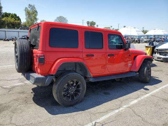 1C4JJXP64MW766076 - 2021 JEEP WRANGLER U SAHARA 4XE RED photo 3