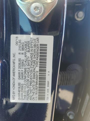 19UUB2F84KA002112 - 2019 ACURA TLX ADVANCE BLUE photo 13