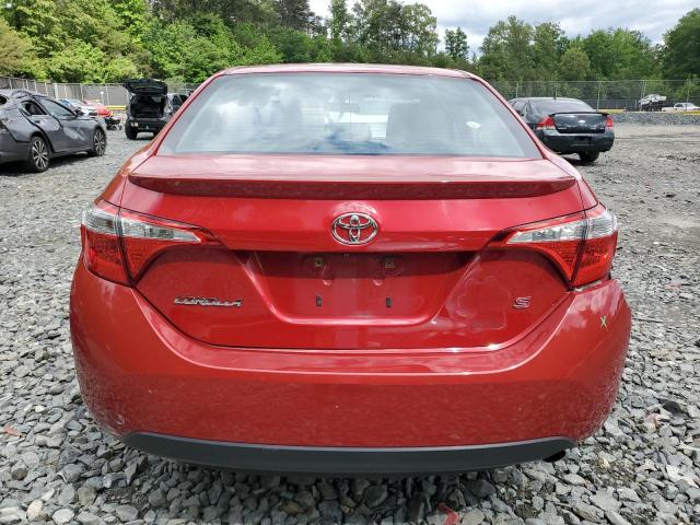 2T1BURHE4FC369878 - 2015 TOYOTA COROLLA L RED photo 6