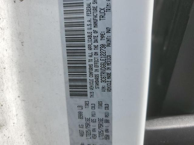 3C6TRVDG6LE122730 - 2020 RAM PROMASTER 2500 HIGH 白色 照片 14