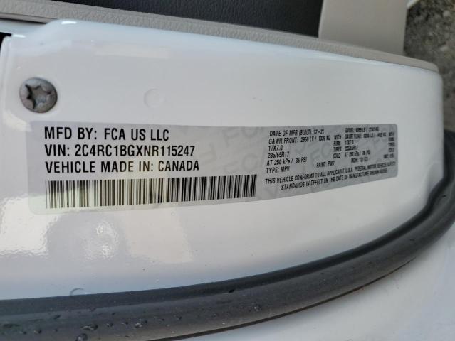 2C4RC1BGXNR115247 - 2022 CHRYSLER PACIFICA TOURING L 白色 照片 14