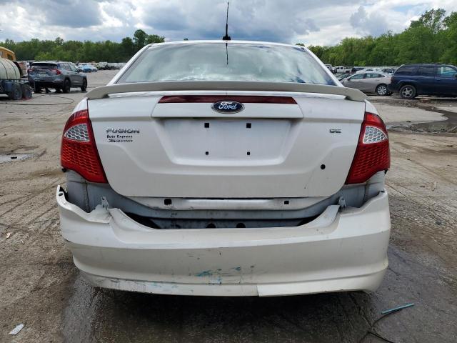 3FAHP0HA4BR208631 - 2011 FORD FUSION SE WHITE photo 6