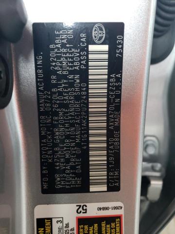 4T1G11AK2PU724840 - 2023 TOYOTA CAMRY SE NIGHT SHADE SILVER photo 13